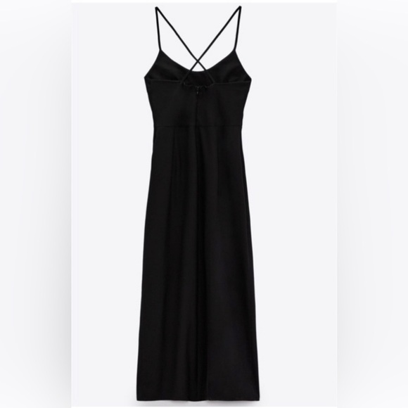 Zara NWOT black cross back dress - Picture 3 of 8